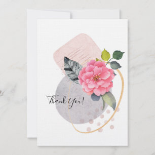 Danke! Florale Collage Einladung