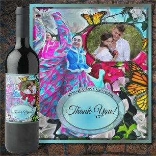 Danke Flowers & Butterflies PV01 Weinetikett