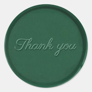 Danke Forest Green Wax Siegel Sticker