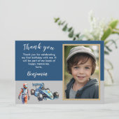 Danke Foto Boy Race 5. Geburtstag (Stehend Vorderseite)