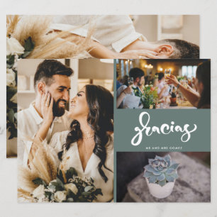 Danke Foto-Collage Grüne Hochzeit Dankeschön
