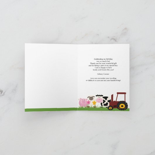 Danke Foto Farm Card (Innenseite)