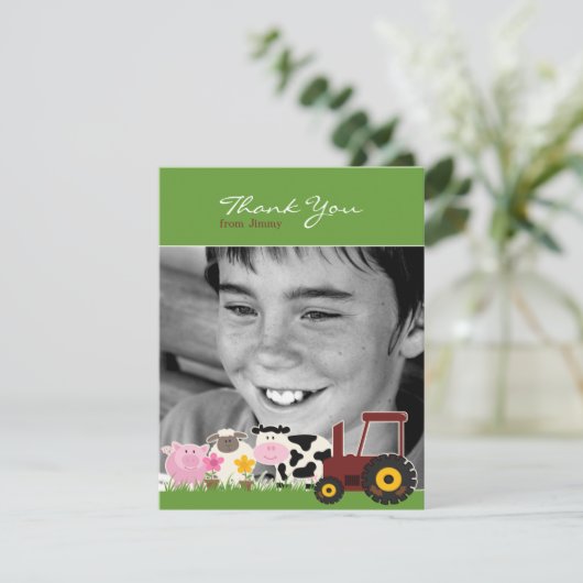 Danke Foto Farm Card (Stehend Vorderseite)