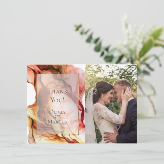 Danke | FOTO FRAME Herbstfarben Abstrakt 3 (Stehend Vorderseite)