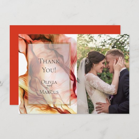 Danke | FOTO FRAME Herbstfarben Abstrakt 4 (Vorne/Hinten)