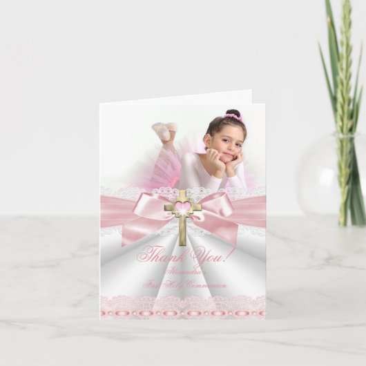 Danke Foto Girl First Communion (Vorderseite)
