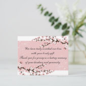 Danke Foto-Hochzeits-Karten-Rosa-Kirschblüten (Stehend Vorderseite)