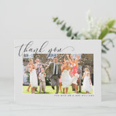 DANKE Foto Kalligrafie elegant grau (Stehend Vorderseite)