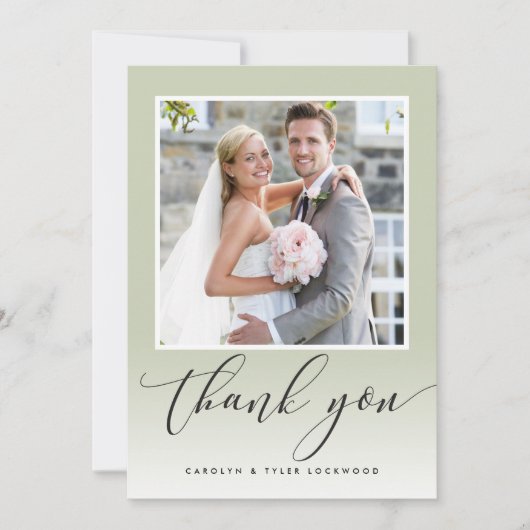 DANKE Foto Kalligraphie ombre sage (Vorderseite)