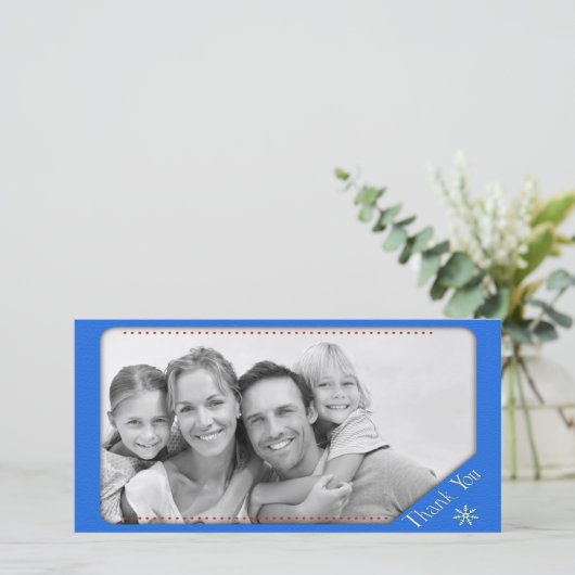 Danke Foto-Karte (Stehend Vorderseite)