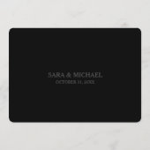 Danke Foto-Karte - Orange u. Schwarzes (Rückseite)