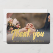 Danke Foto-Karten-Goldskript (Vorderseite)