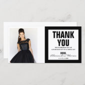 Danke Foto-Karten-modernes Schwarzes u. Weiß des (Vorne/Hinten)