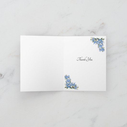 Danke - Foto mit Blue Peony (Innenseite)