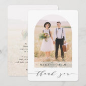 DANKE Foto moderne Bogenüberlagerung Einladung (Vorne/Hinten)