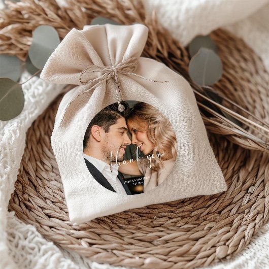 Danke Foto-Vorlage Hochzeit Geschenkanhänger