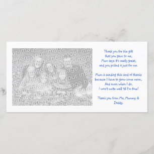 Danke Fotokarte vom Baby