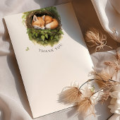 Danke Fox Woodland Baby Dusche Wasserfarbe