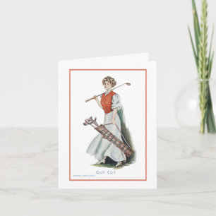 Danke: Frau Golfer Dankeskarte