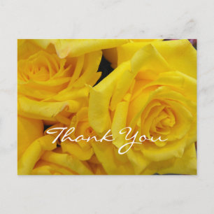 Danke Freiwilliger gelbe Rosenblumen Postkarte