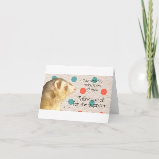 Danke Frettchenkarte (Vorderseite)