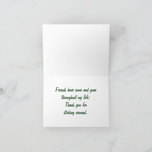 Danke, Freund Dankeskarte (Innenseite)