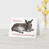 Danke, Freund Donkey Karte (Gelbe Blume)