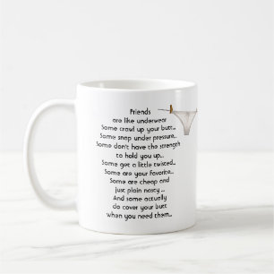 Danke Freund ist wie Unterwäsche Lustige Sprüche Kaffeetasse