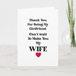 Danke Freundin/Ehefrau Valentinstag Karte