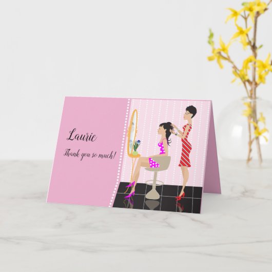 Danke, Friseur! Karte (Gelbe Blume)