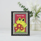 Danke Frosch Animal Postcard Postkarte (Stehend Vorderseite)