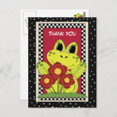 Danke Frosch Animal Postcard Postkarte (Vorne/Hinten)
