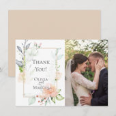 Danke | Frühjahrsflorale botanische FOTO-Rahmen (Vorne/Hinten)