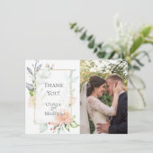 Danke | Frühjahrsflorale botanische FOTO-Rahmen (Stehend Vorderseite)