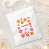 Danke, Frühlingsfarben rosa gelbe Blumen Geschenktütchen (Ausgeschnitten)