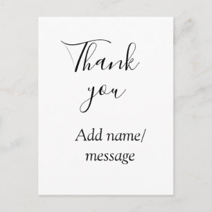 Danke füge Name Nachricht hinzu einfache stilvolle Postkarte