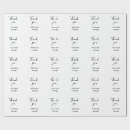 Danke füge Namen Nachricht hinzu einfache stilvoll Geschenkpapier