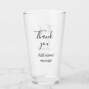 Danke füge Namen Nachricht hinzu einfache stilvoll Glas