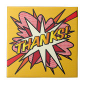 DANKE Fun Retro Comic Buch Pop Kunst Fliese (Vorderseite)