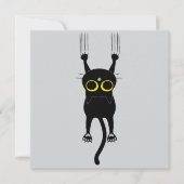 Danke! - Funny Cat Birthday Card Einladung (Vorderseite)