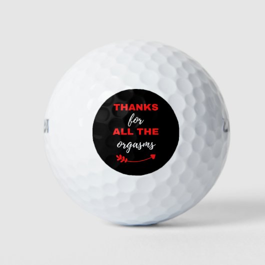 Danke für alle Orgasmen Golfball (Vorderseite)
