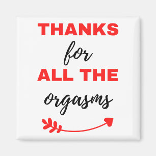 Danke für alle Orgasmen schwarz Magnet