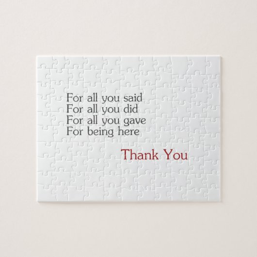 Danke für alle puzzle (Horizontal)