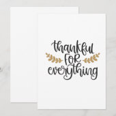 Danke für alles Erntedank Funny Einladung (Vorne/Hinten)