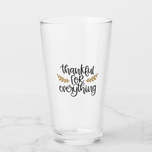 Danke für alles Erntedank Funny Glas (Vorderseite)