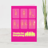 Danke für alles Mama Muttertag Pink Karte (Vorderseite)