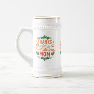 Danke für alles, Mama" - Stein 22 oz Bierglas