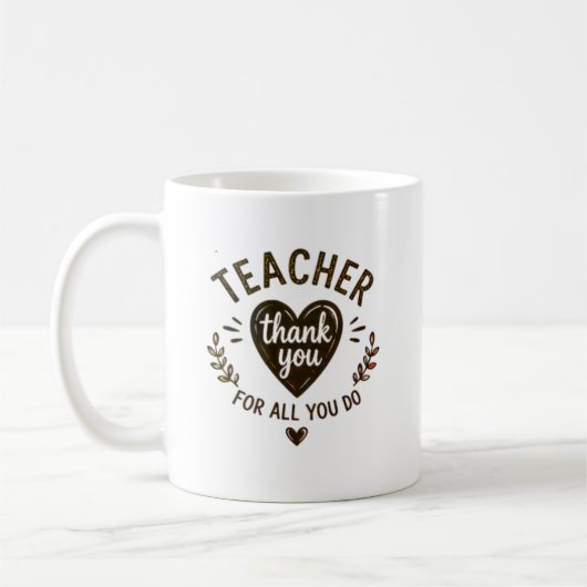Danke für alles Persönlich Kaffeetasse (Links)