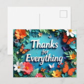 Danke für Alles Postkarte (Vorne/Hinten)