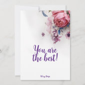 "Danke für alles, was du tust!" Karte (Rückseite)